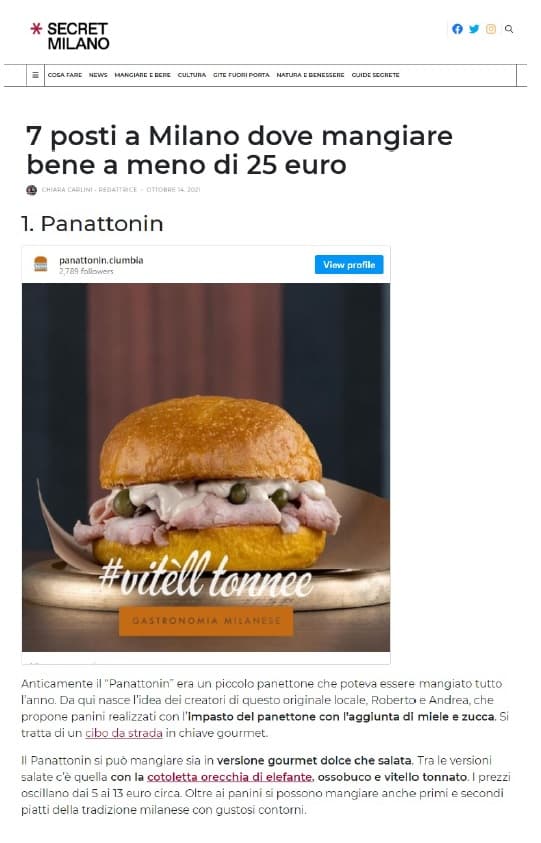 Secret Milano, 14 ottobre 2021